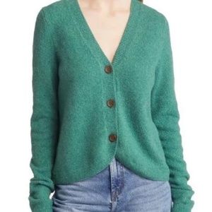 Madewell HeatherJade Haskell Crop Cardigan Sweater in Coziest Textured Yarn